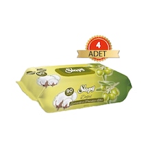 Sleepy Kapaklı Zeytinyağlı Islak Havlu 90'Lı 4'Lü Paket
