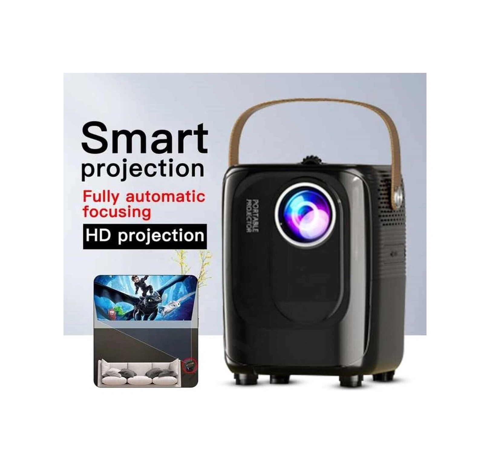Android Mini Projeksiyon Cihazı Wifi Bluetooth Usb 4k 1080p Ev Sinema Yansıtma Cihazı-116019