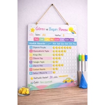 Kişiye Özel Montessori Görev Ve Başarı Panosu - Yaz-sil Hediyeli 30x40 Cm Kalem + Sticker05