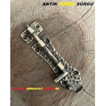 El Yapımı Antik Pirinç Sarı Sürgü Ahşap Kapı Sürgüsü 13Cm