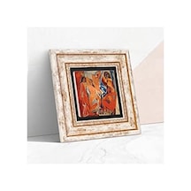 Picasso Avignonlu Kızlar Taş Duvar Tablosu - Çerçeveli Taş Tablo - Dekoratif Duvar Sanatı - Modern Ev Ve Ofis Duvar Dekoru K1-302 50 x 22