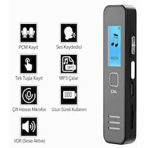 Nıvego Mini Ses Kayıt Cihazı Diktafon Ders, Toplantı, Röportaj Kayıt Tek Tuş Ses Kaydedici Taşınabilir Dijital Recorder Mp3 Çalar Kompakt Tasarım