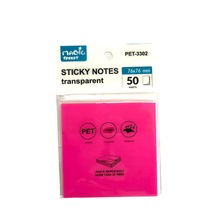 Maxx Sticky Notes Şeffaf Post-İt 76x76 - 50 Yaprak – Neon Pembe