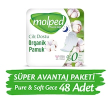 Molped Pure&Soft Hijyenik Ped Gece Süper Avantaj Paketi 48 Adet