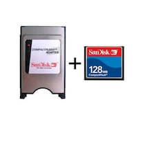Sandisk 128 Mb Compact Flash Hafıza Kartı+compact Flash Adatör