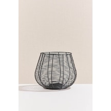 Pasabahce Wire Metal Tealight Mumluk L - 1 Adet Siyah