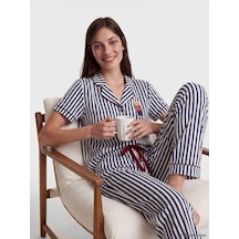 Lcw Dream Lacivert Ayı Teddy Baskılı Kadın Pijama Takım