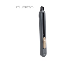 Nusıgn Maket Bıçağı 9mm Sk5 Çelik 13 Parça Kırılabilir Bıçak Gri