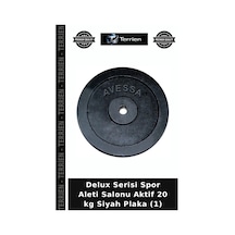 Delux Serisi Spor Aleti Salonu Aktif 20 Kg Siyah Plaka 1