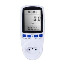 Skycity Br Filtresi 220-250v Enerji Tüketim Ölçer Lcd Ekranlı Watt, Volt, Zaman Ve Maliyet Gösterici Akıllı Prizi