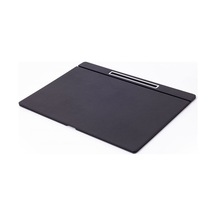 Turgut Office Deri Kapaklı Masa Sümeni Düz Siyah Krom Detaylı 50 x 35 CM