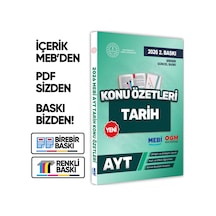 2026 YKS-AYT MEBİ-OGM Tarih Pratik Konu Özet Kitabı RENKLİ A4 Boyut Görsel Destekli BASKI ÜCRETİ