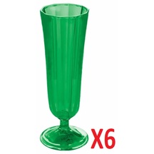 Porland Yeşil Flüt Şampanya Bardağı 130cc 6'lı 04fıa001715