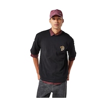 Gsstore Galatasaray Aslan Logolu Erkek Basic T-shirt - E251229-10594 Siyah