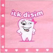 Roll-Up Ilk Dişim Kız Kağıt Peçete 33X33Cm 20Li-Pembe-Ebat Yok