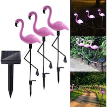 Jzcat 3 Parça/set Flamingo Led Güneş Işığı - Pembe