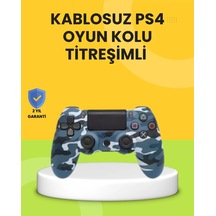 Ps4 Uyumlu Kablosuz Oyun Kolu Ergonomik Çift Titreşimli Mh-hs0118-2237 Siyah