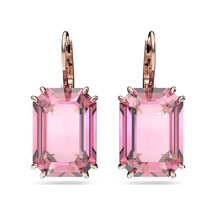 Swarovski Millenia Drop Küpe, Octagon Cut, Pembe, Pembe Altin Rengi Kaplama çok renkli