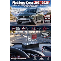 Fiat Egea Cross 2021-2026 Modeller İçin Obd2 Head Up Display Hayalet Gösterge Ekranı Ön Cam Hız Göstergesi