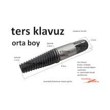 Klavuz Ters Diş Açma Kılavuzu Orta Boy Tesisatçı Klavuz Uzatma Sö