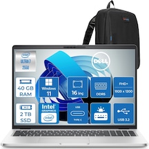 Dell Pro 16 Plus PB16250BTO105P19 Ultra 7-255U 40 GB 2 TB SSD 16" W11P Dizüstü Bilgisayar + Zetta Çanta