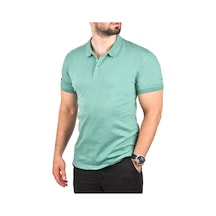 Deep Sea Deepsea Yeşil Büyük Beden Polo Yaka Tişört Nefes Alan Pamuklu Kumaş Battal Beden Erkek Tişört 2504349
