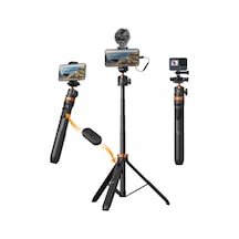 K&f Concept 158cm Bluetooth Selfie Çubuğu & Tripod - Cep Telefonları Ve Aksiyon Kameralar İle Uyumlu