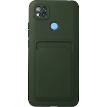 Newface Xiaomi Redmi 9c Kılıf Kelvin Kartvizitli Silikon - Koyu Yeşil