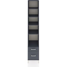 Hyperion Dolap 5 Raflı 2 Çekmeceli 44x44x243 Antrasit-antrasit Antrasit