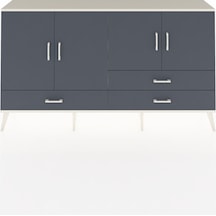 Arges Konsol 5 Raflı 3 Çekmeceli 4 Kapaklı 176x30x99 Aytaşı-antra Aytaşı-antrasit