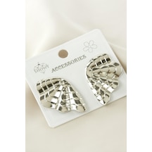 Çiçek - 705 - Metal Küpe - Ece-umay - Gümüş Rengi