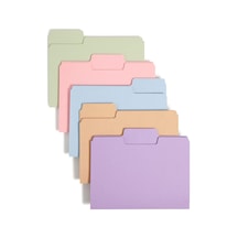 Supertab Dosya Klasörü, Büyük Boy 1/3 Kesim Tab, Mektup Boyutu, Çeşitli Pastel Renkler, Kutu Başına 100 11961