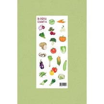 M44 Sebze Temalı Sticker Seti Çok Renkli