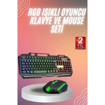 Ergonomik Rgb Işıklı Klavye Ve Mouse Seti