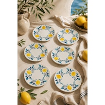 6 Lı Limon Desenli Seramik Tatlı Tabağı 16 Cm Akdeniz Temalı Pasta Kahvaltı Ve Sunum Tabağı Beyaz 6 Lı Limon Desenli Seramik Tatlı Tabağı 16 Cm Akdeniz Temalı Pasta Kahvaltı Ve Sunum Tabağı Beyaz