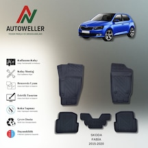 Skoda Fabia 2015-2020 Uyumlu Havuzlu Oto Paspas