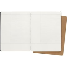 Moleskine Cahier Ch4stnb Çalışma Defterleri Dersler İçin, Xlarge, 2'li Set, Çizgili, Karton Kapaklı Siyah, Kahverengi Kraft Kağıt 103 Ivory