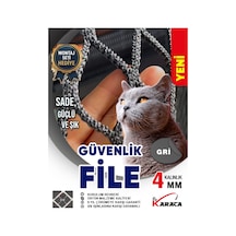 Gri Çocuk Güvenlik File 2.5x12 M 4mm Kalın İp, 5x5cm Göz Aralığı