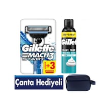 Mach3 Start Makine Ve 3 Lü Yedek Tıraş Bıçağı + 250 Ml Köpük +çanta