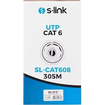 Ontech - S-lınk Sl-cat608 305mt 6mm 24awg Cat6 Kablo Gri