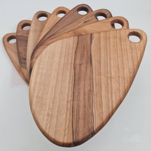 Sunum ve Kesim Tahtası Ceviz Ağacı Damla 40X23 CM Kişiye Özel Tas