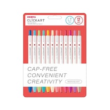 Zebra Clickart Market Pen Lt 12 Lı Set Çok Renkli