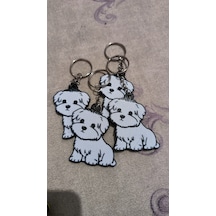 Sevimli Malta Köpeği Anahtarlık - Çanta Aksesuar