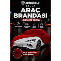 Byd Seal Sedan Penye Araç Brandası Kumaş Garaj Brandası Oto Koruma Örtüsü Kırmızı