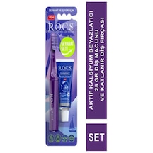 Rocs Travel Kit Aktif Kalsiyum Beyazlatıcı Diş Macunu 25 G + Fırça