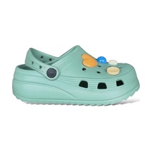 Kız Çocuk Yüksek Taban Taşlı Sandalet Su Yeşili-su Yeşili Su Yeşili