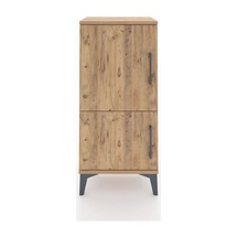 Arges Komodin 3 Raflı 2 Kapaklı 44x30x96 Çam-çam Çam