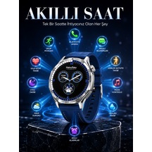 Uzun Süreli Pil Ömrüne Sahip Amoled Akıllı Saat 3 Kordonlu Tasarım