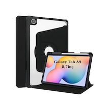 Samsung Galaxy Tab Uyumlu A9 8.7inç X110 X113 X115 X117 Kılıf Termik Kalem Bölmeli Dönebilen Standlı Kılıf