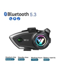 Y80 Kablosuz Bluetooth Motosiklet Kask Kulaklık Intercom Kaliteli